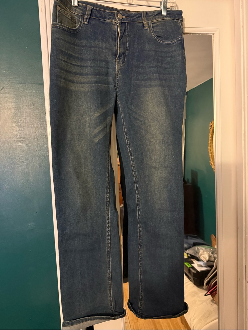 Classic Women's Dark Blue Straight-Leg Jeans